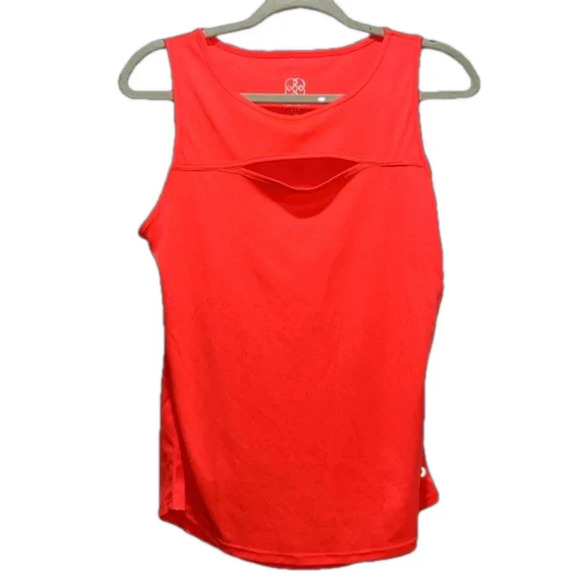 Workout tank top women’s medium Daisy Fuentes hot orange tank top gym running - Picture 1 of 6